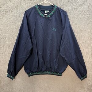 Vintage Turfer Jacket Adult Large Blue Aztec Windbreaker Workwear Grunge 1990s